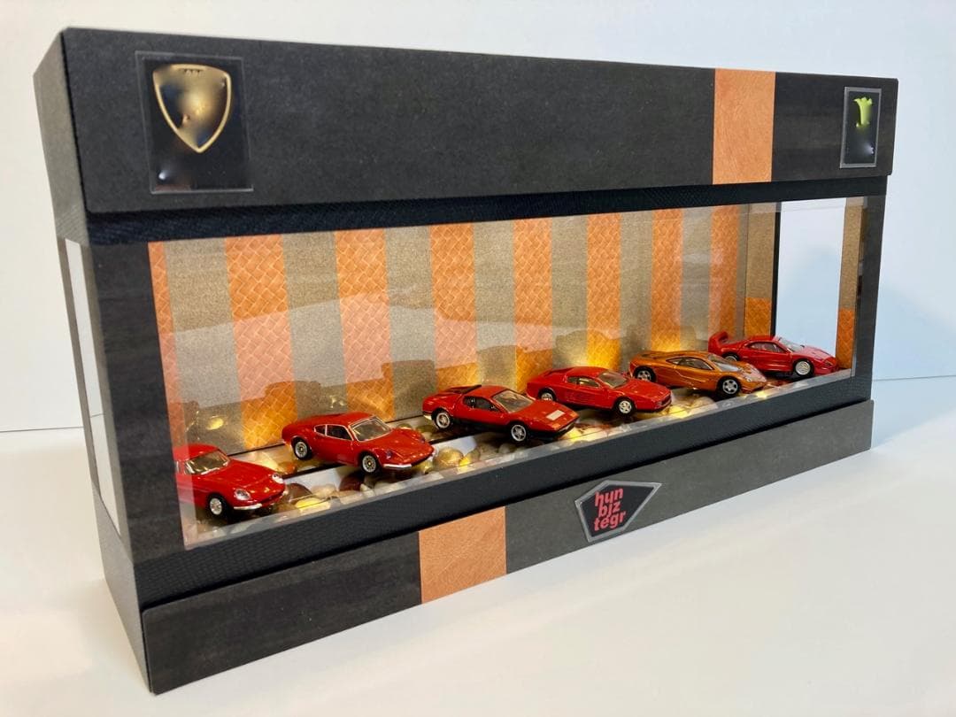 レジン＆小石・1/64~1/24・ディスプレーBOX / スタイリッシュジオラマ