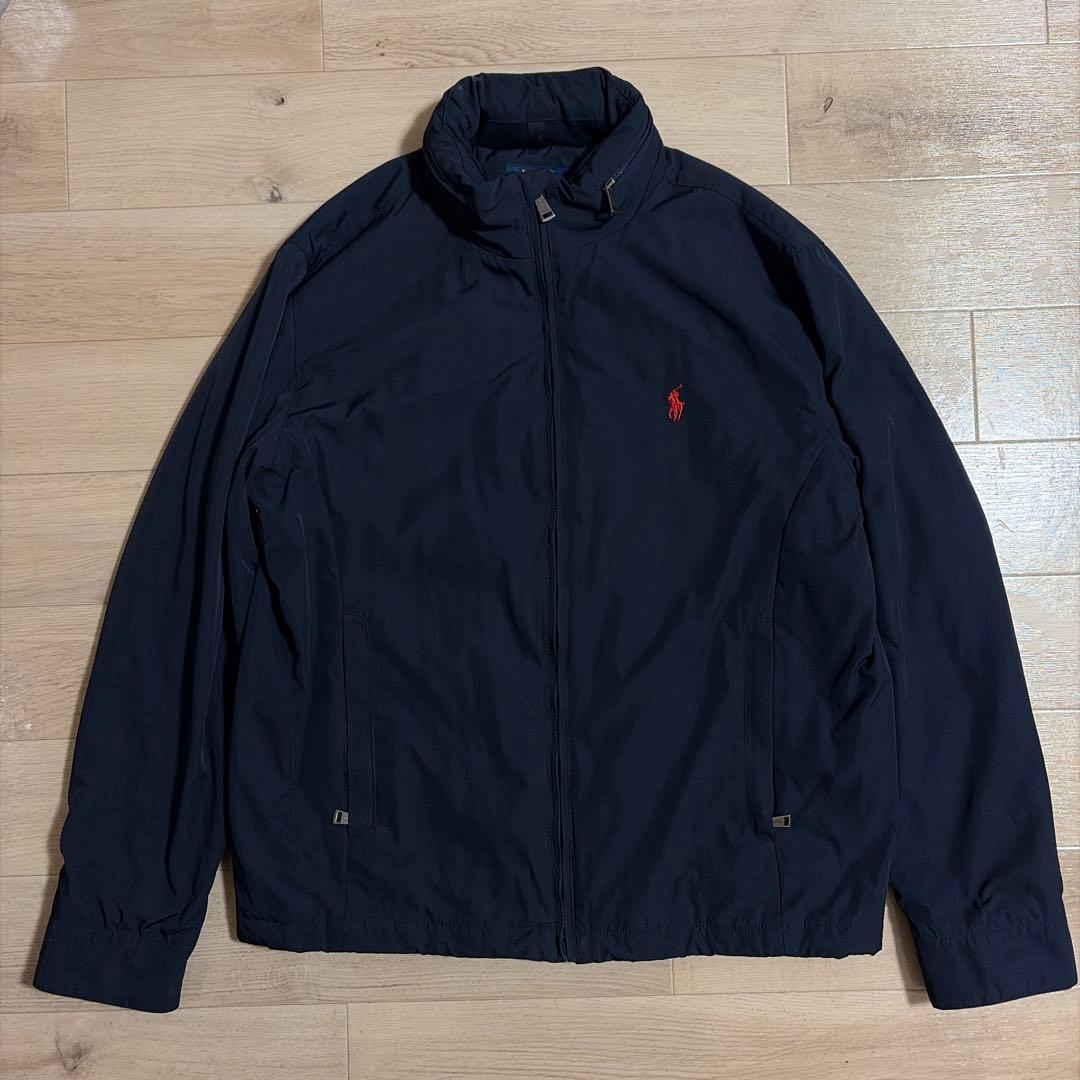 【美品】　ポロラルフローレン　中綿ブルゾン　ネイビー　M 2WAY