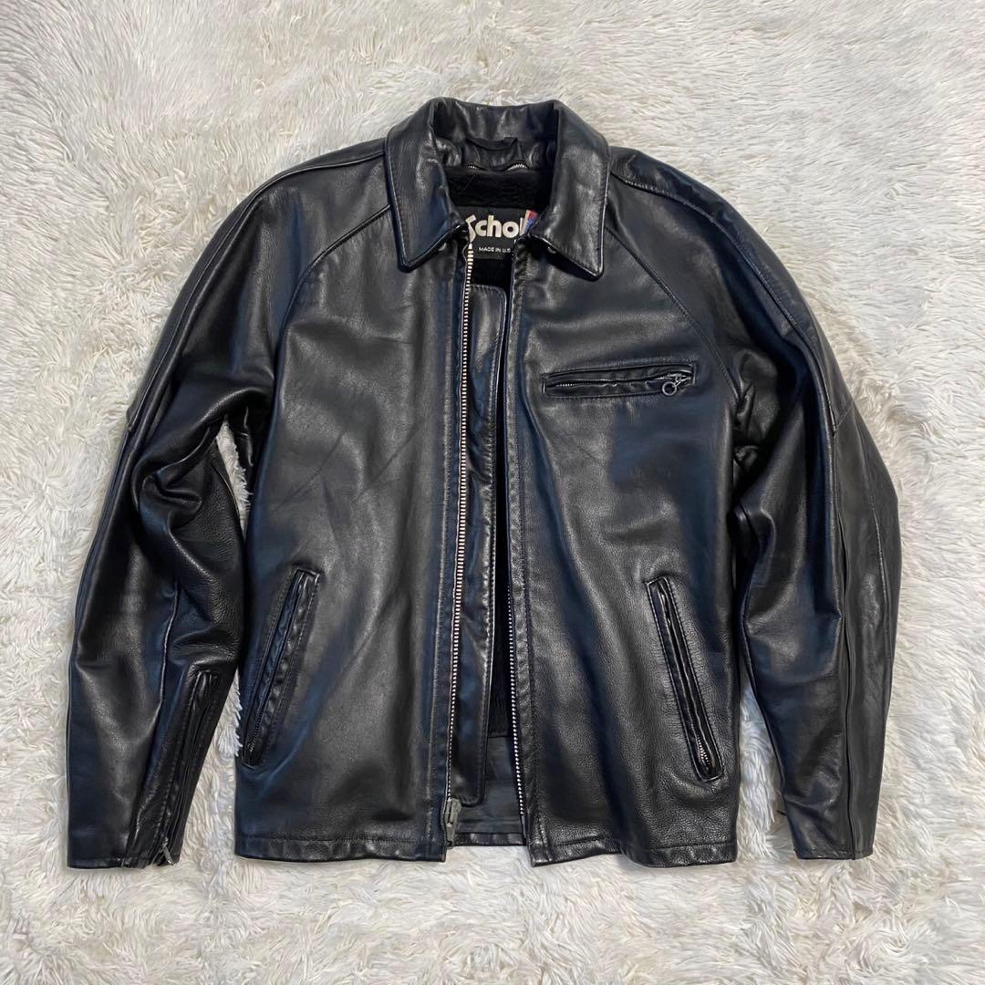 希少】schott ショット シングルライダース441PP ライナー付き