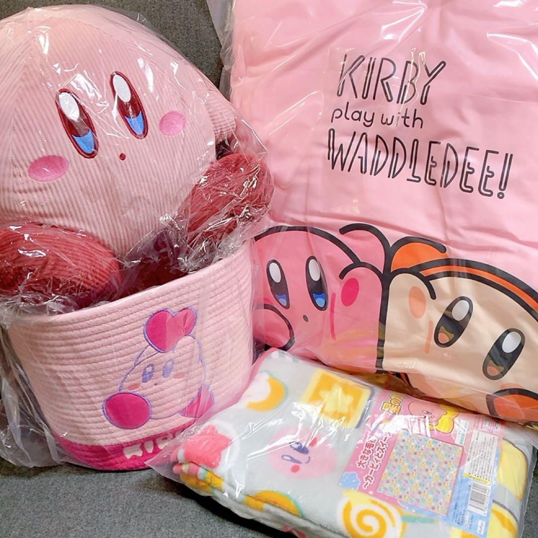 4点セット 星のカービィ バケット クッション 毛布 BIGぬいぐるみ