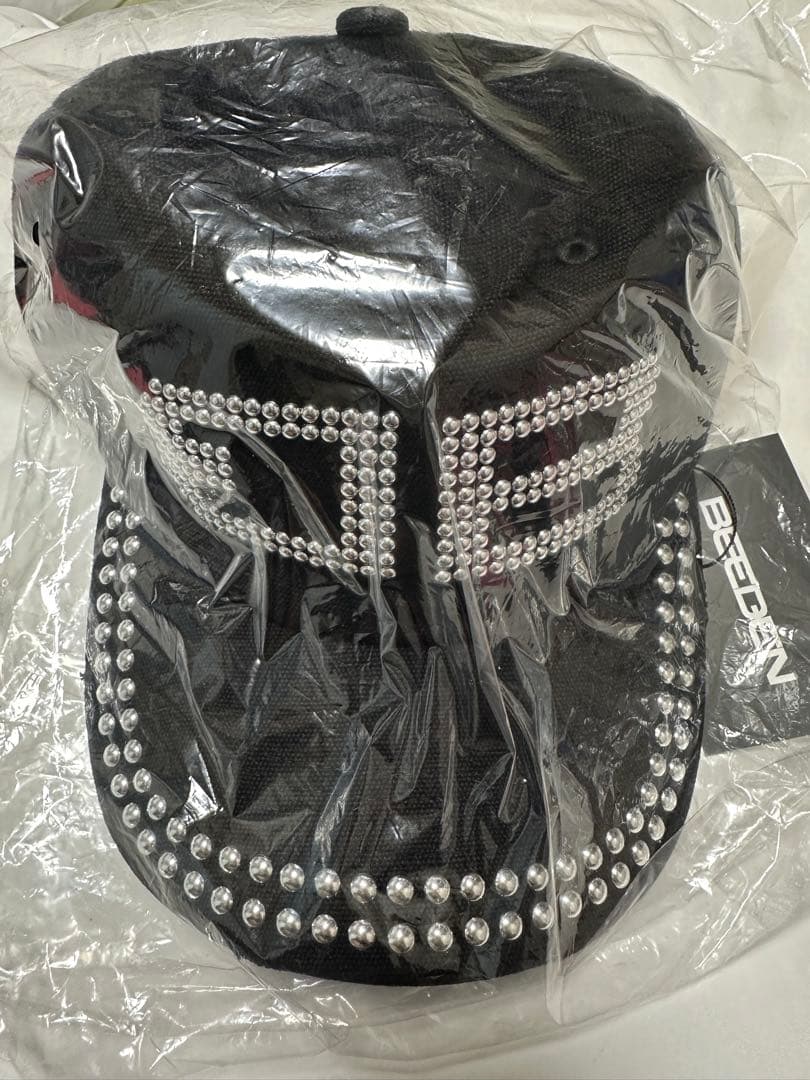 BEEDEN STUDS DAMAGE CAP ブラック BEEDEN ブラックキャップ BD STUDS DAMAGE CAP - メルカリ