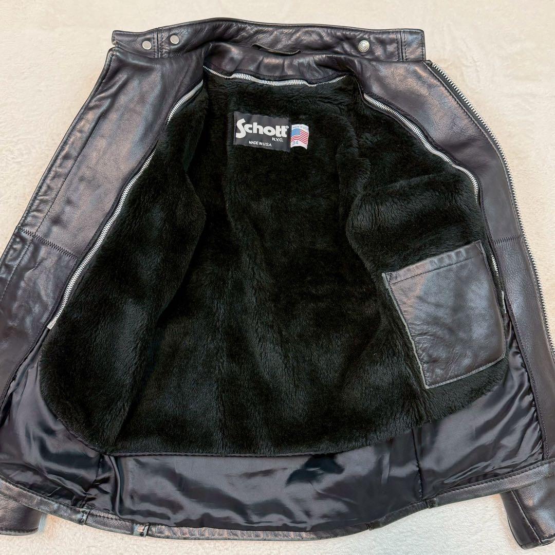 SCHOTT 641 ライダースジャケット 2way ライナー ブラック USA - メルカリ