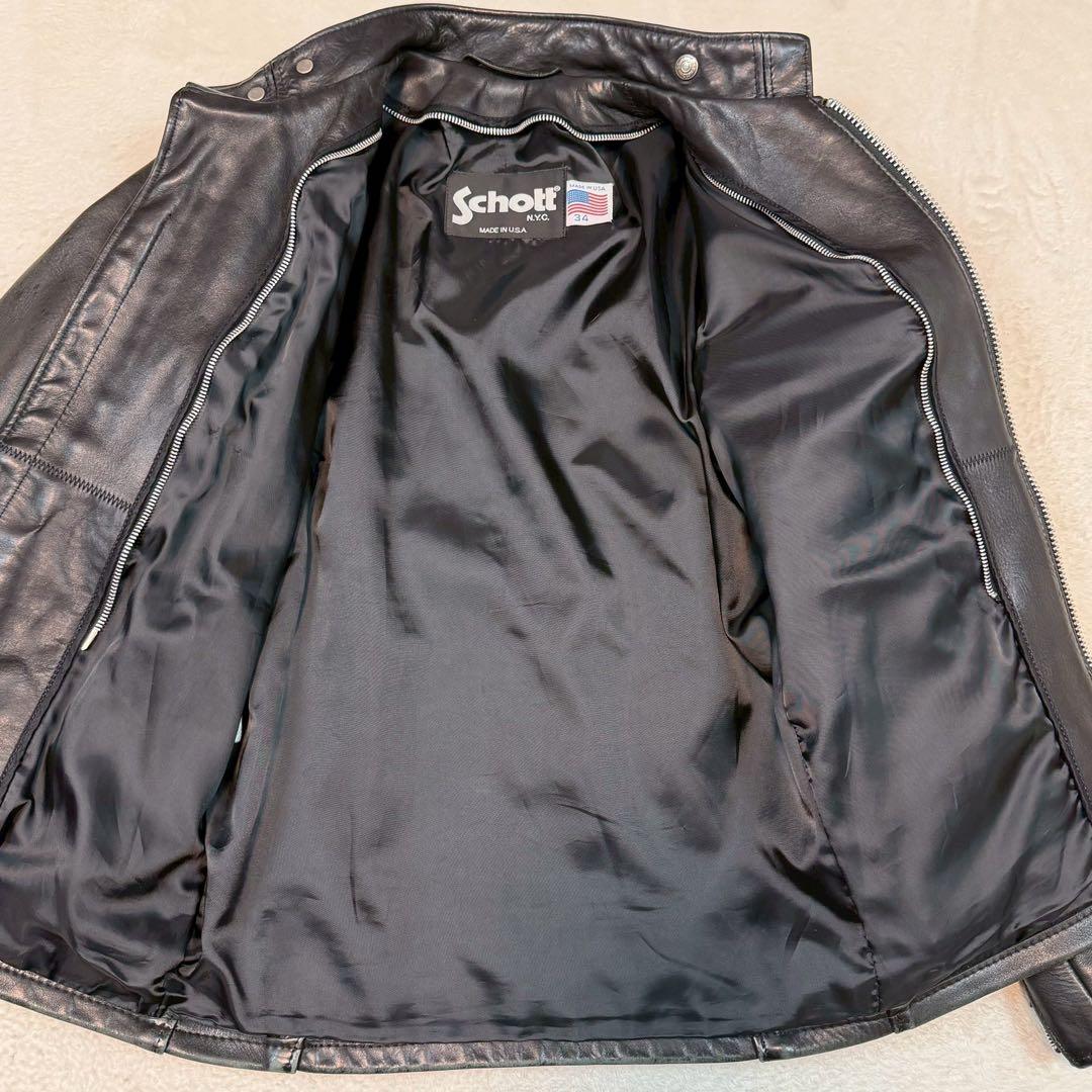 SCHOTT 641 ライダースジャケット 2way ライナー ブラック USA - メルカリ