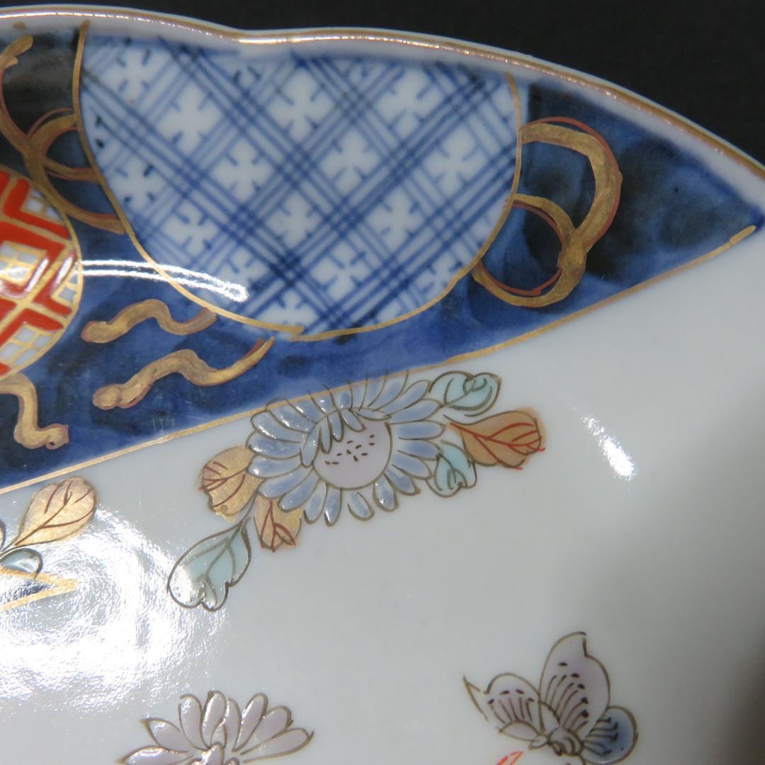 変形皿 貝型 5枚 古伊万里 江戸 蝶 花 宝 色絵付 珍品 希少 - メルカリ