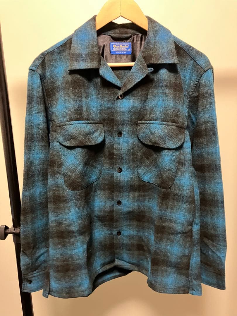 オンブレチェック　ウールボードシャツ