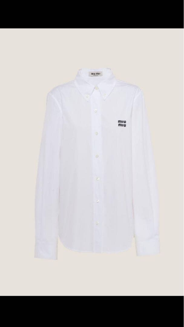 miumiu ポプリンシャツ 40