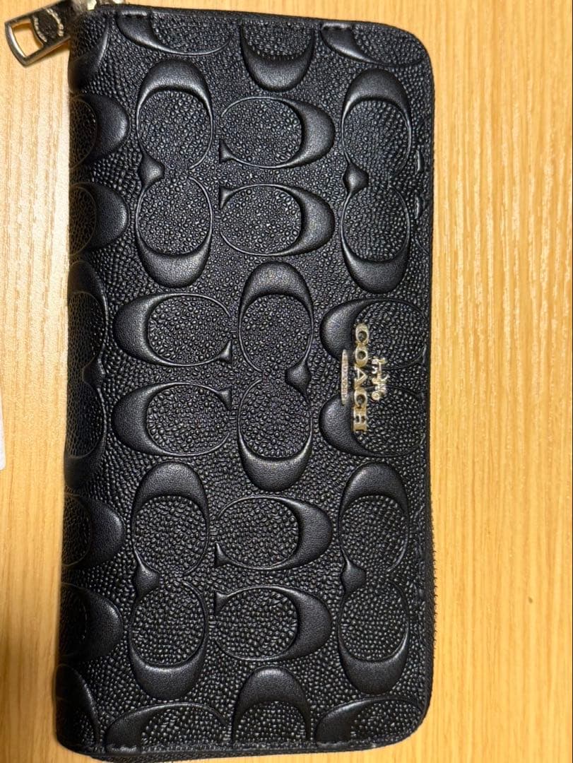 Coach ブラック レザー 長財布 コーチ 長財布 レディース ブランド COACH レザー 58107 BHP 1