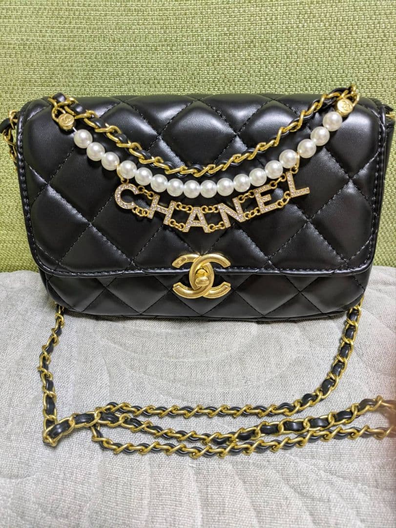 【新品未使用 値下げ不可】CHANELノベルティショルダーバッグ 新品 CHANEL シャネル ノベルティ ショルダーバッグ ゴールドチェーン