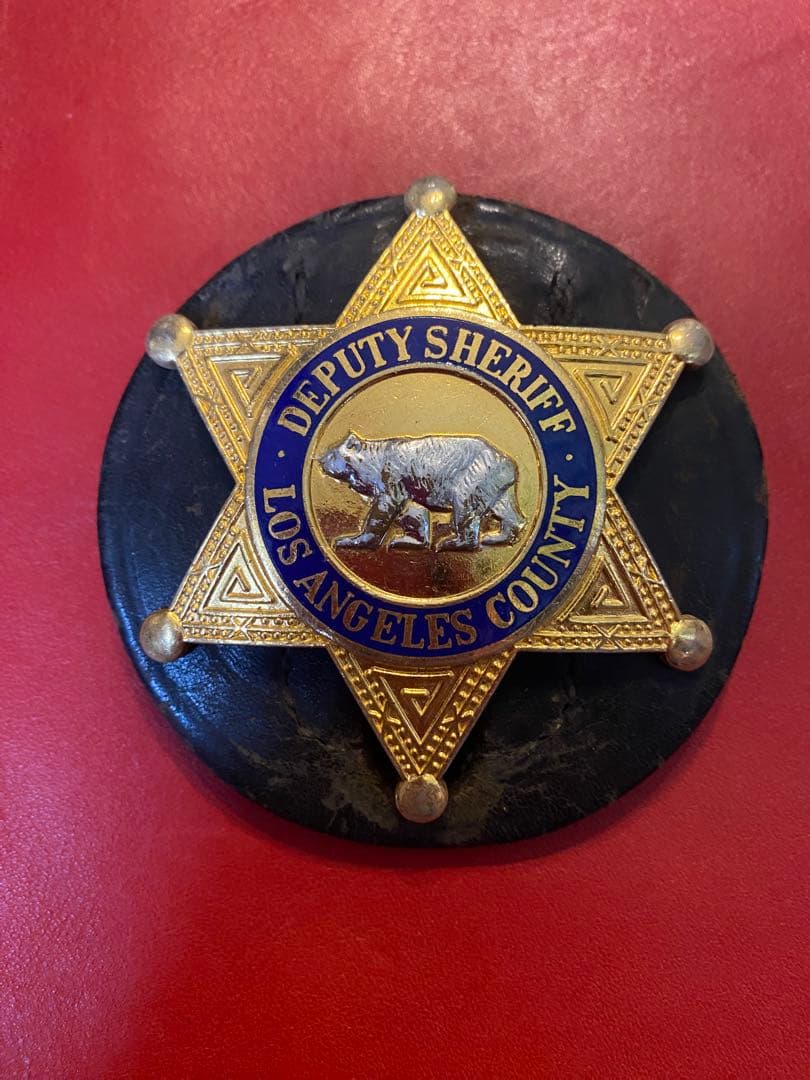 個人装備 LA COUNTY DEPUTY SHERIFF BADGE LASD Los Angeles County Sheriff/Deputy Sheriff Bear Badge Replica