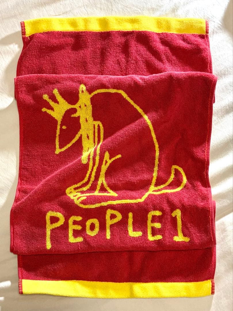 美品 中古 / PEOPLE1 タオル (RED×YELLOW) - メルカリ
