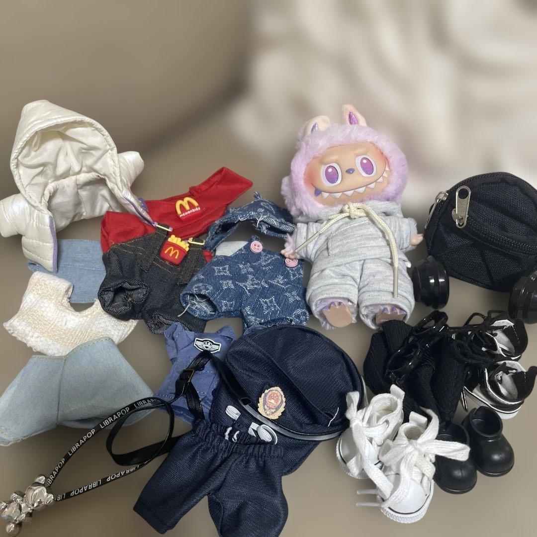 正規品ラブブとぬいぐるみ用着せ替え服と靴セット 楽天市場】ラブブ 服 靴 ぬいぐるみの服 LABUBU用服 メガネ カメラ