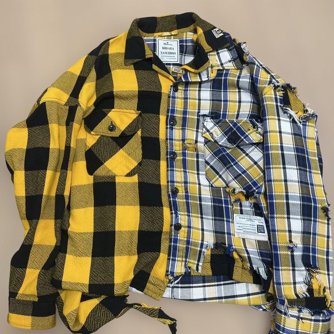 MIHARA YASUHIRO 厚手　チェック柄シャツ