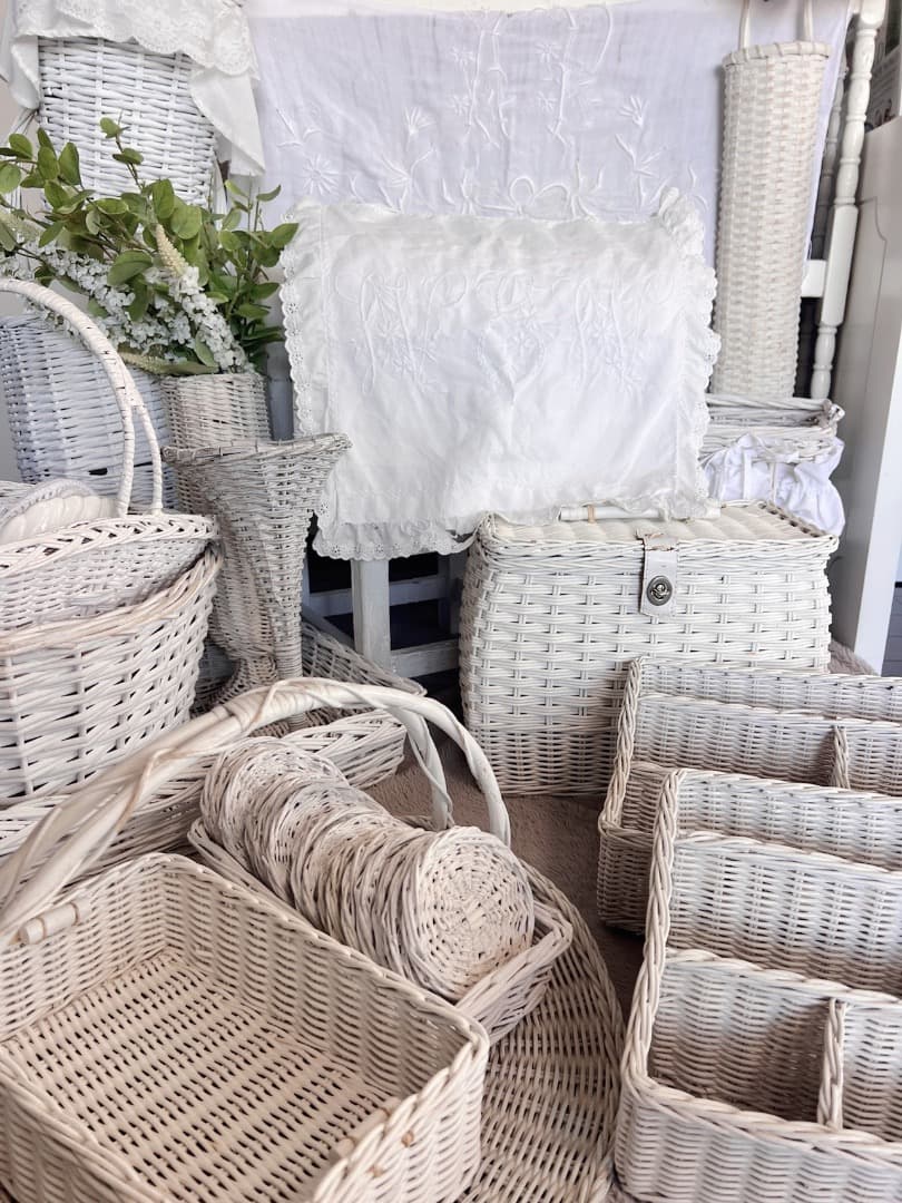 フランス アンティーク パニエ かご バスケット 籐 柳 ピクニック