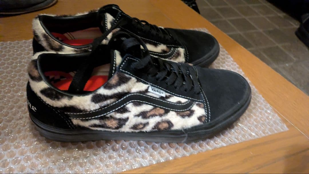 Supreme × Vans Leopard Old Skool \"Black\"