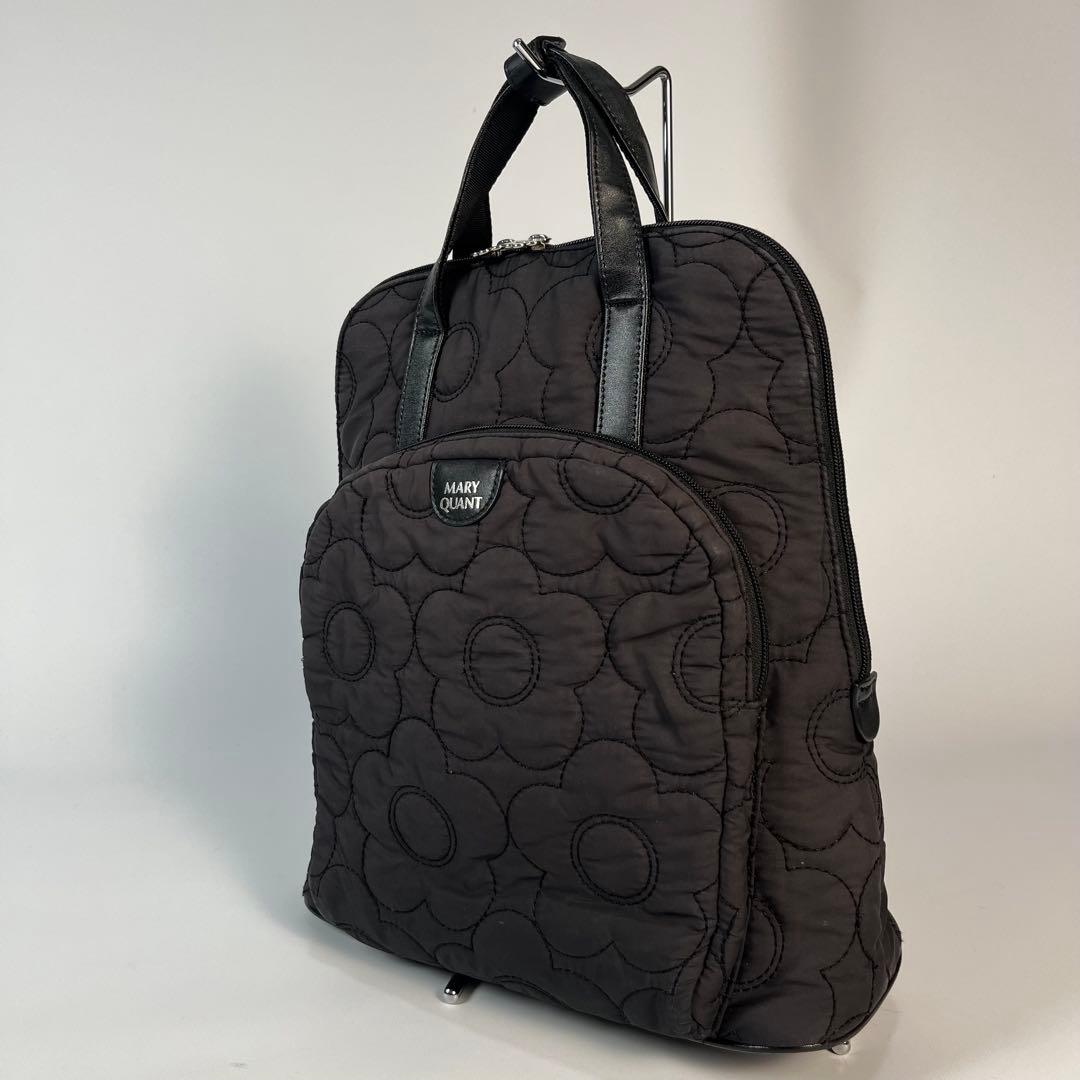 2way マリークワント リュック キルティング デイジー ブラック - メルカリ