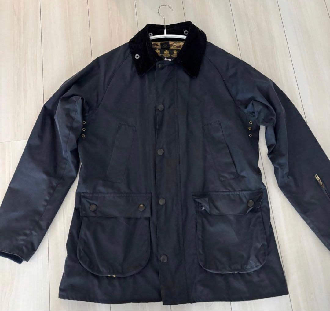 Barbour SOPHNET BEDALE SL ネイビー 裏地カモフラ