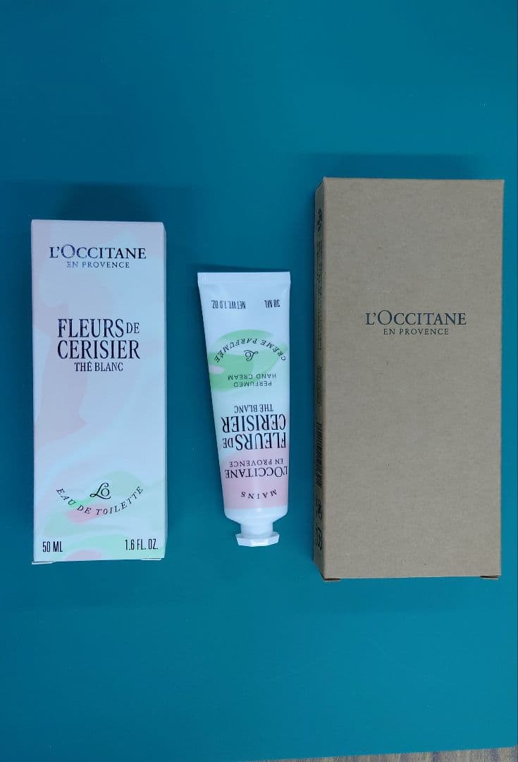 【新品・未使用】ロクシタン テ・ブラン サクラ オードトワレ＋ハンドクリーム