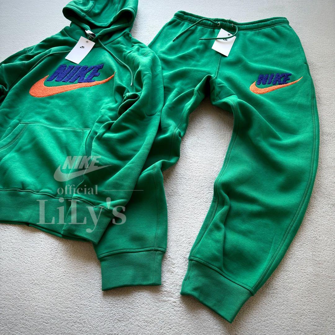 2新品未使用 NIKE上下セットアップ Mサイズ ロゴボア ナイキ グリーン