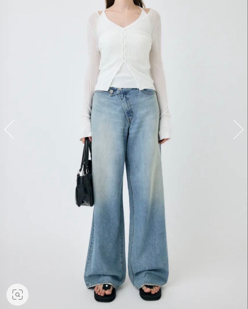 moussy CROSS WAIST WIDE STRAIGHT BLUE 2 - メルカリ