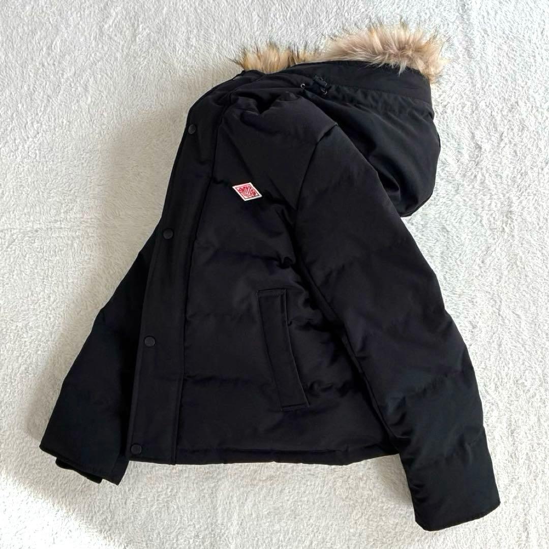 極美品 ダントン Bshop ダウンジャケット 黒 ファーフード付き レディース