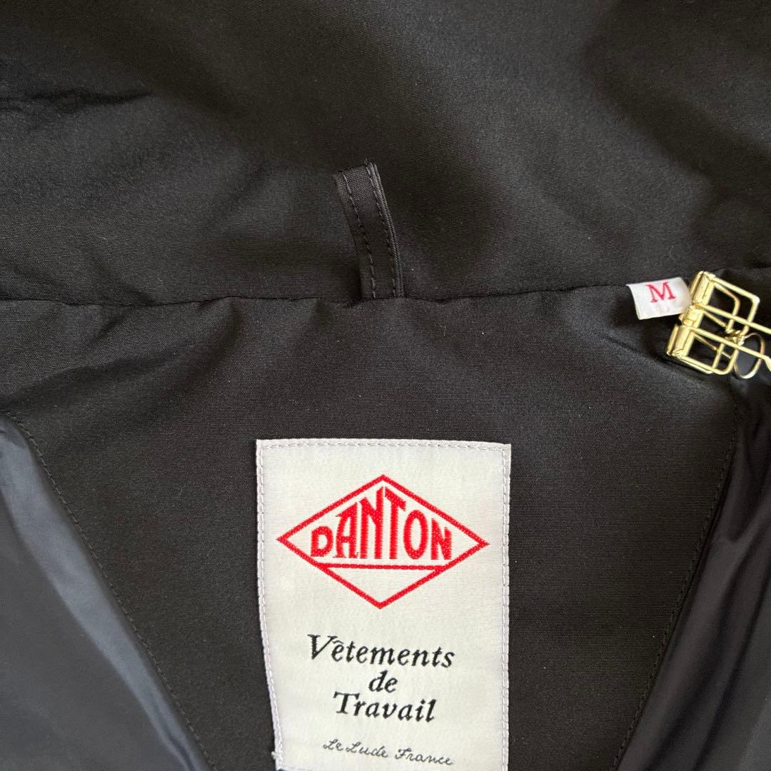 極美品 ダントン Bshop ダウンジャケット 黒 ファーフード付き