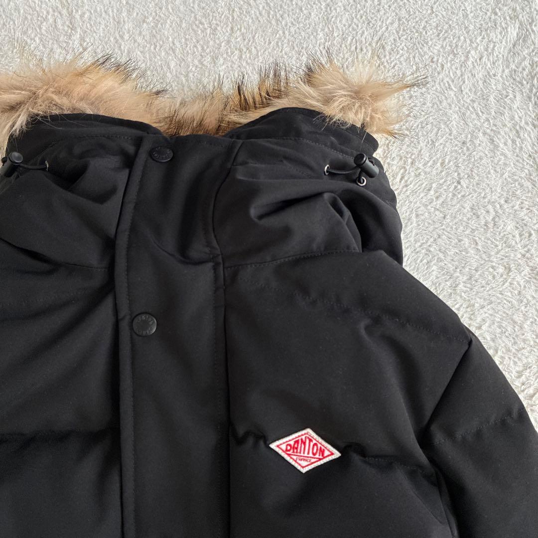 極美品 ダントン Bshop ダウンジャケット 黒 ファーフード付き