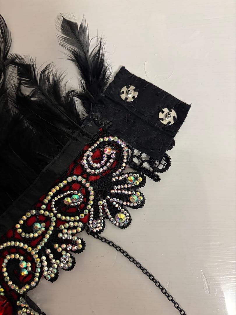 bbb様専用＊エジプト製＊ベリーダンス 衣装セットアップ (赤と黒