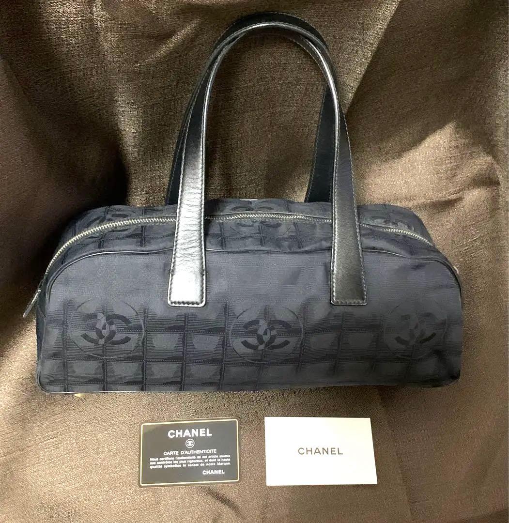【中古】美品　CHANEL シャネル トラベルラインボストンバッグ