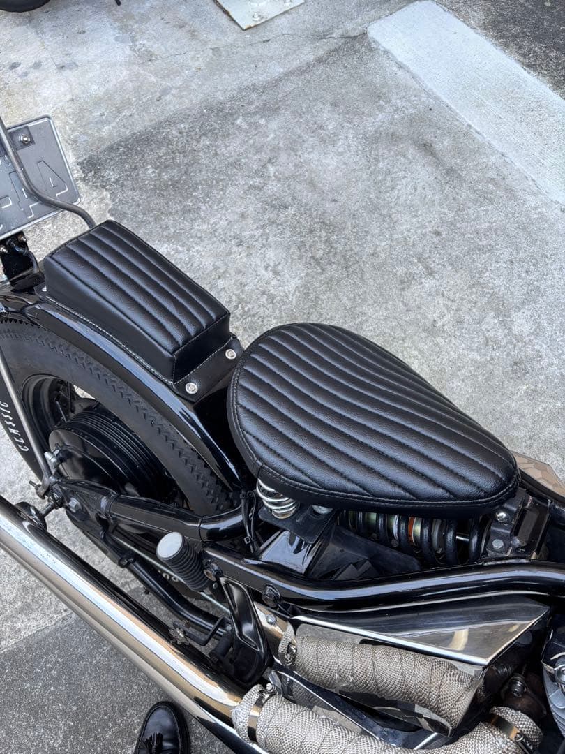 ベイツタイプ ソロシート ピリオン BK ハーレー チョッパー sr