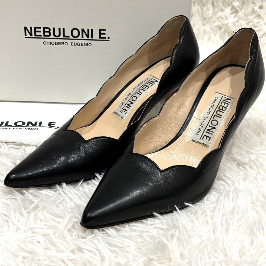 保存袋、箱付き] ネブローニ ポインテッドトゥ ハイヒールパンプス