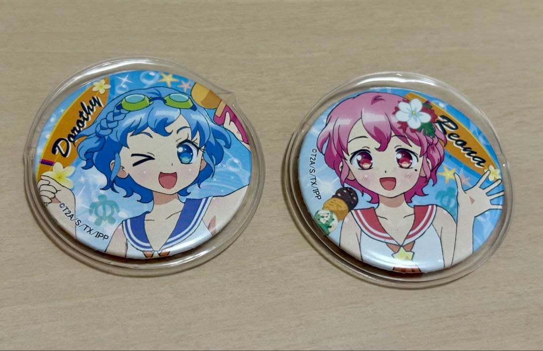 アイドルタイムプリパラ サマーライブツアー2017 缶バッジ　ドロシー　レオナ DVD/CD [プリパラ アイドルソング♪コレクション byシオン＆ドロシー