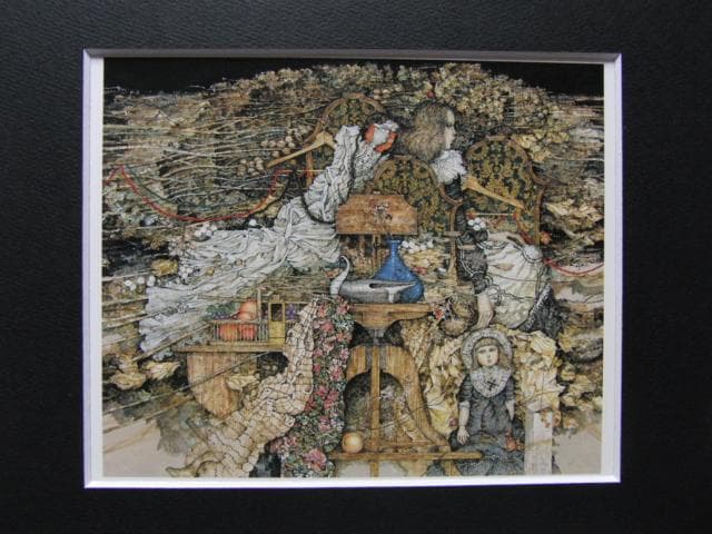 石坂春生、【もう一枚の衣（女のいる風景）】、希少な画集画