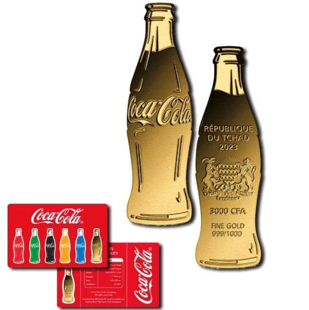 えっ？純金！？ 金貨！？限定品！公式ライセンス コカコーラボトル型金貨！ えっ？純金！？ 金貨！？限定品！公式ライセンス コカコーラボトル型