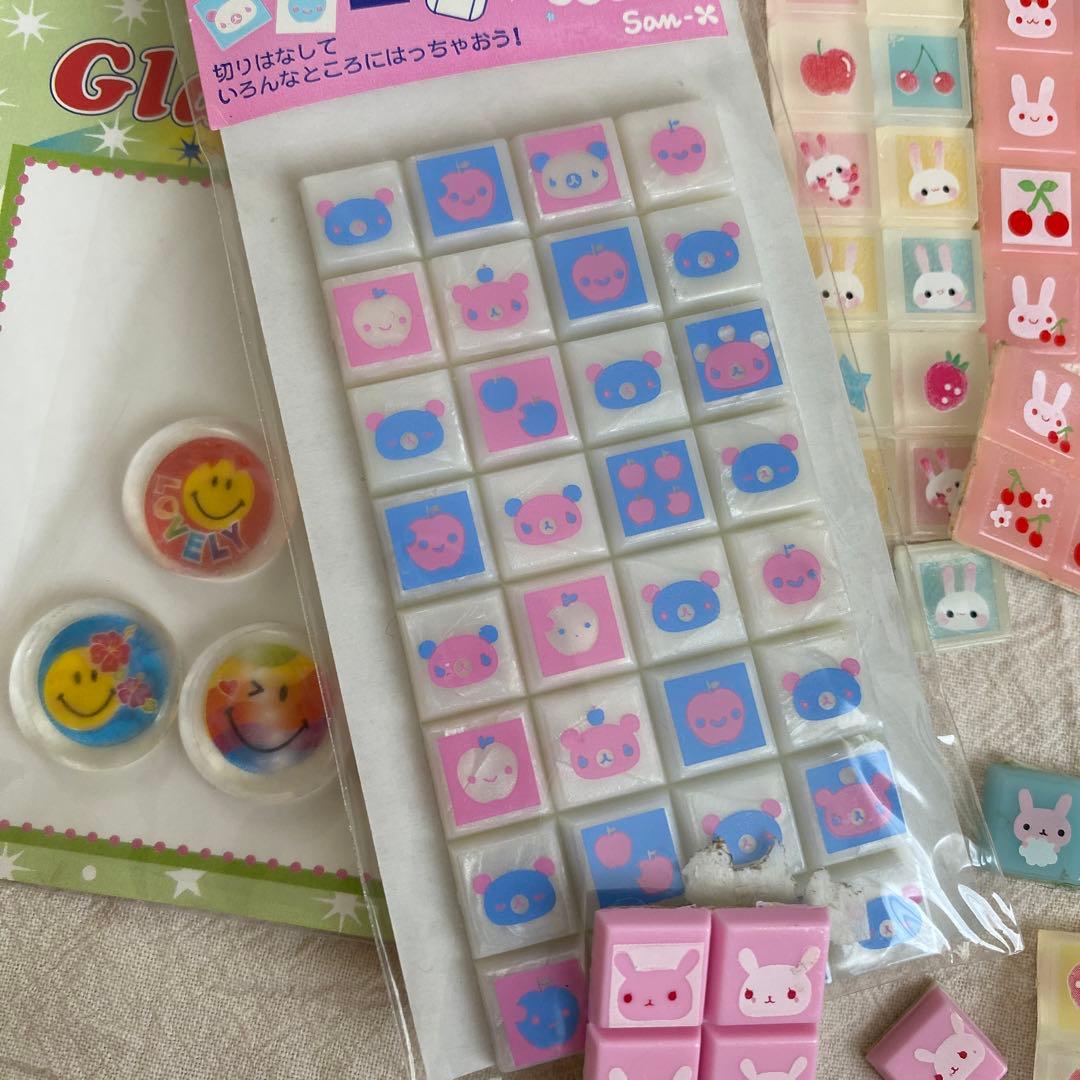 タイルシール おはじきシール 石シール 当時物 平成レトロ フレーク