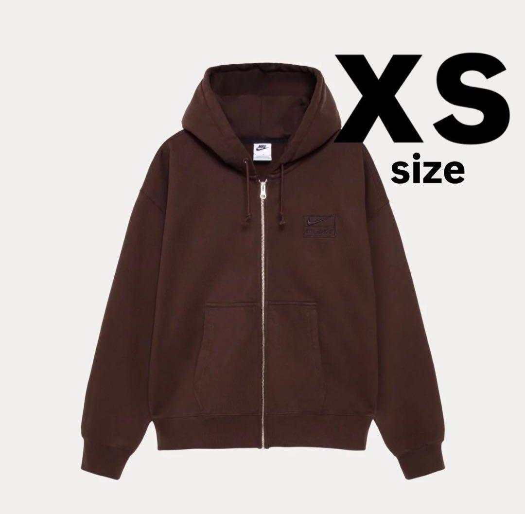STÜSSY & NIKE FLEECE ZIP HOODIE ブラウンXS - メルカリ