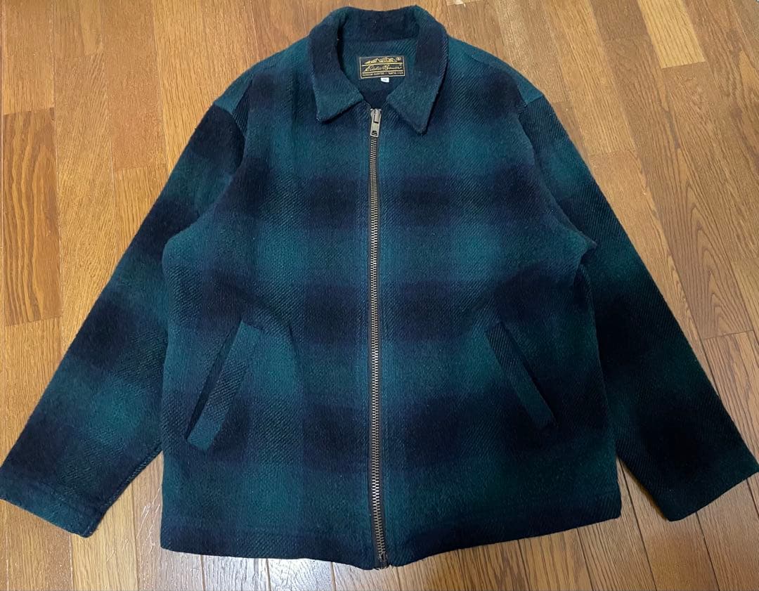 ケンちゃん　eddie bauer オンブレウール ジャケット　グリーン