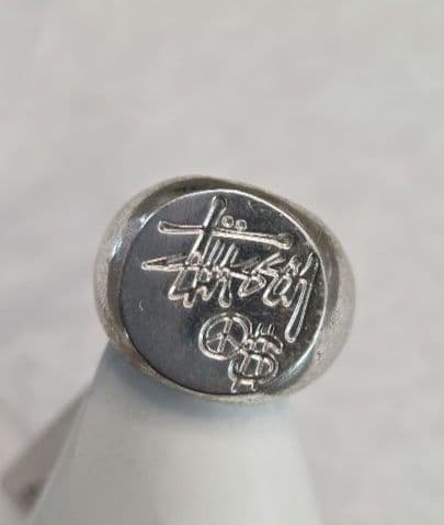 【値下げ】オールド STUSSY 指輪 カレッジリングL/XL