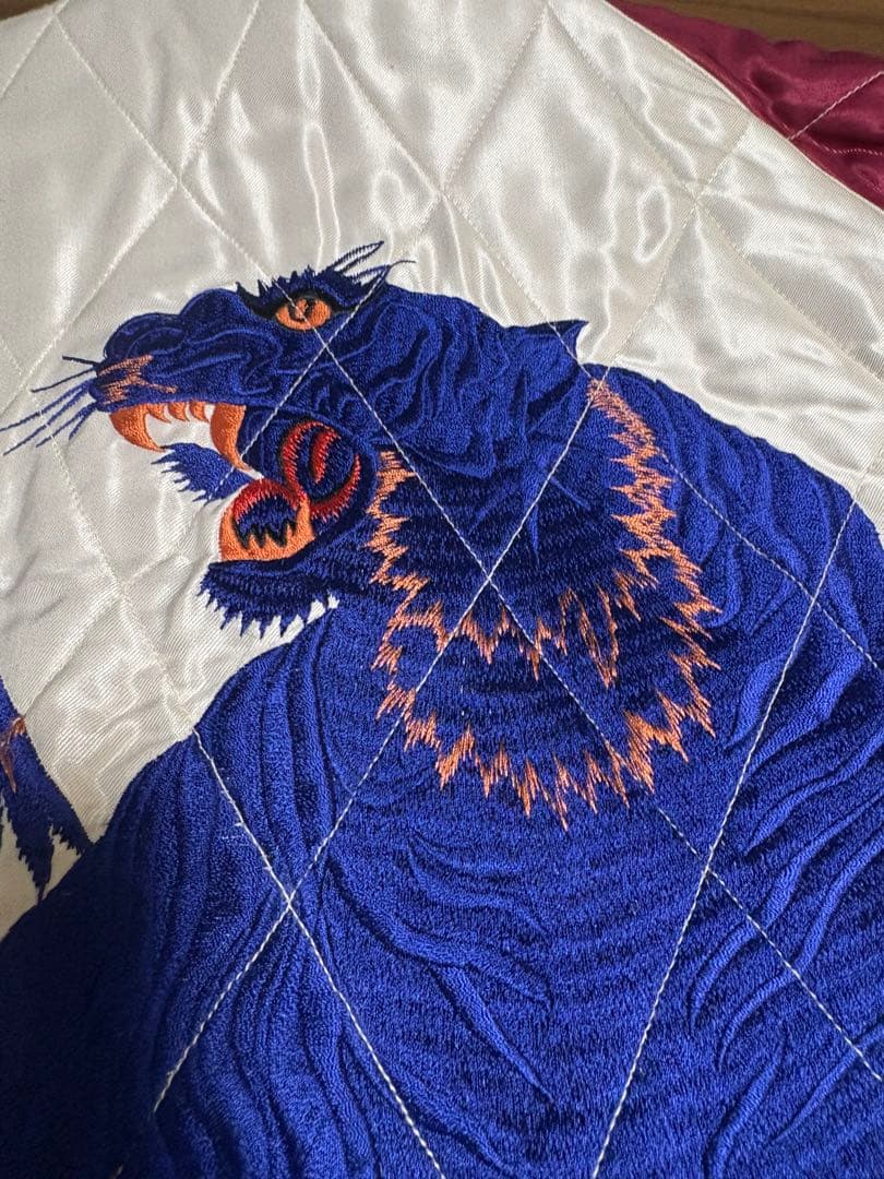 テーラー東洋 別珍 サテン スカジャン 青虎 TT12064 鷲 龍 富士山 L