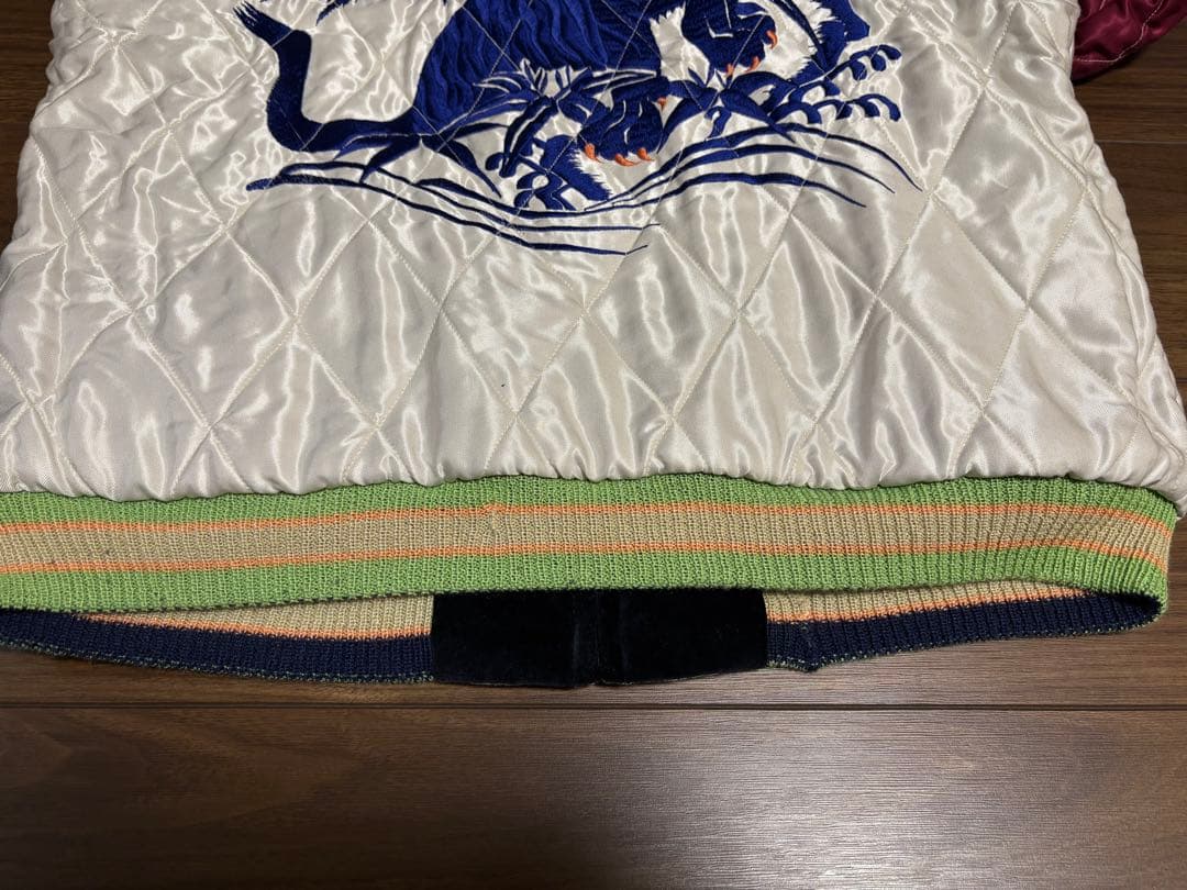 テーラー東洋 別珍 サテン スカジャン 青虎 TT12064 鷲 龍 富士山 L