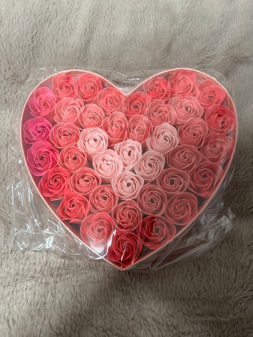 花のカタチの入浴剤 ハート ピンク 薔薇 バラ ソープ フラワー - メルカリ