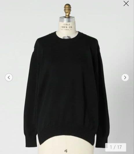 Drawer　FALL 9Gクルーネックニット ブラック　1