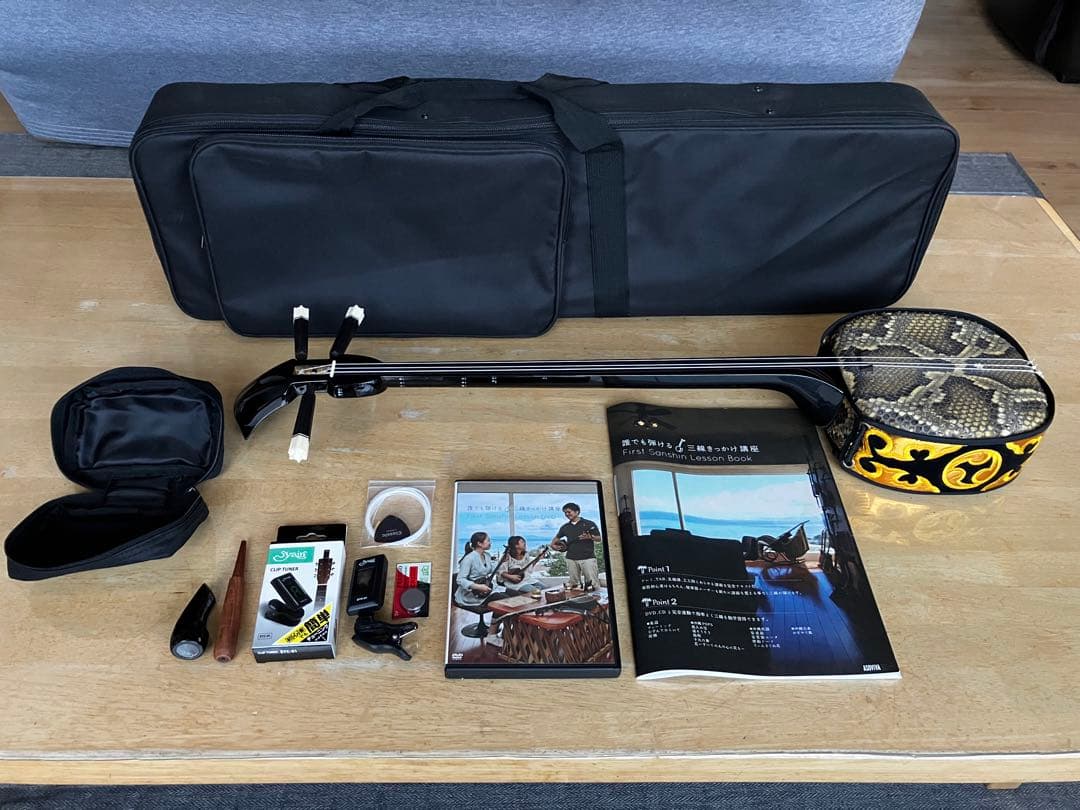 ASOVIVA 三線　独学マスター13点セット　本革