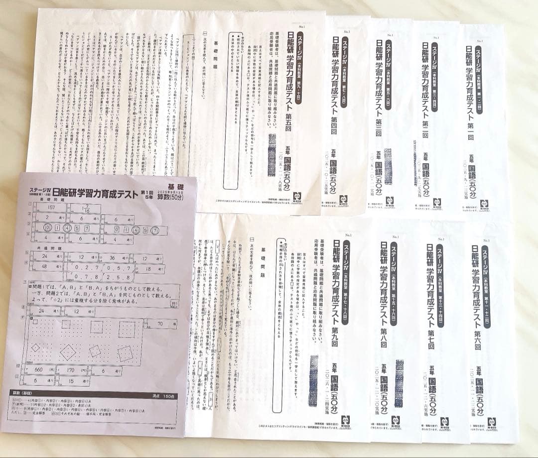 【2025年最新】日能研　5年生　育成テスト　後期4科9回分 育成テスト（5年生後期第9回）結果【日能研】 - ちゅりぷ子の