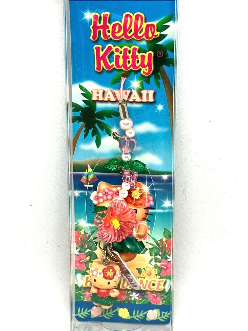 レア ハローキティ ハワイご当地 フラダンス ABCストア限定 ストラップ 正規品】ハワイ ABCストア限定 日焼けキティちゃん ストラップ