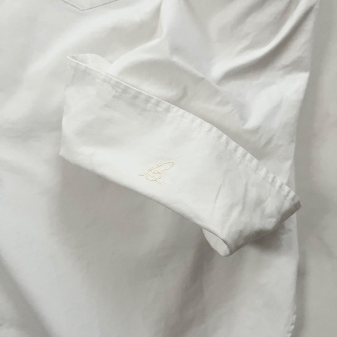 美品 マディソンブルー J.BRADLEY B刺繍 長袖シャツ 白 01サイズ
