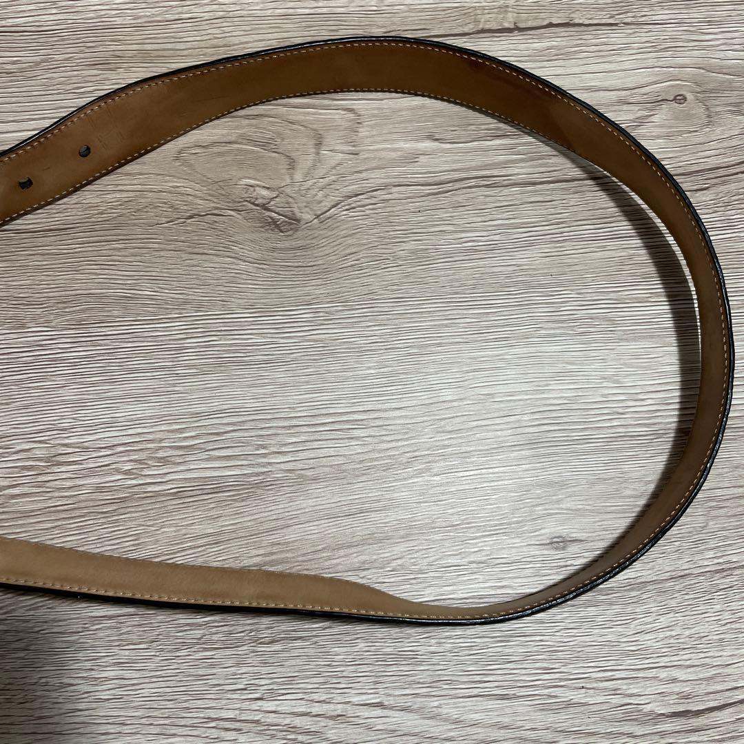 多田浩之 GUCCI グッチ　Gマーク型押し　ベルト　レザーブラック