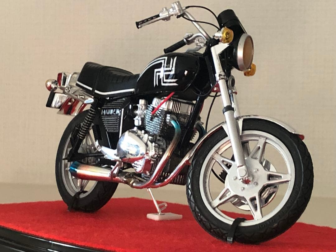東京リベンジャーズ マイキーバブ風 アオシマCB400T HAWK II 完成品