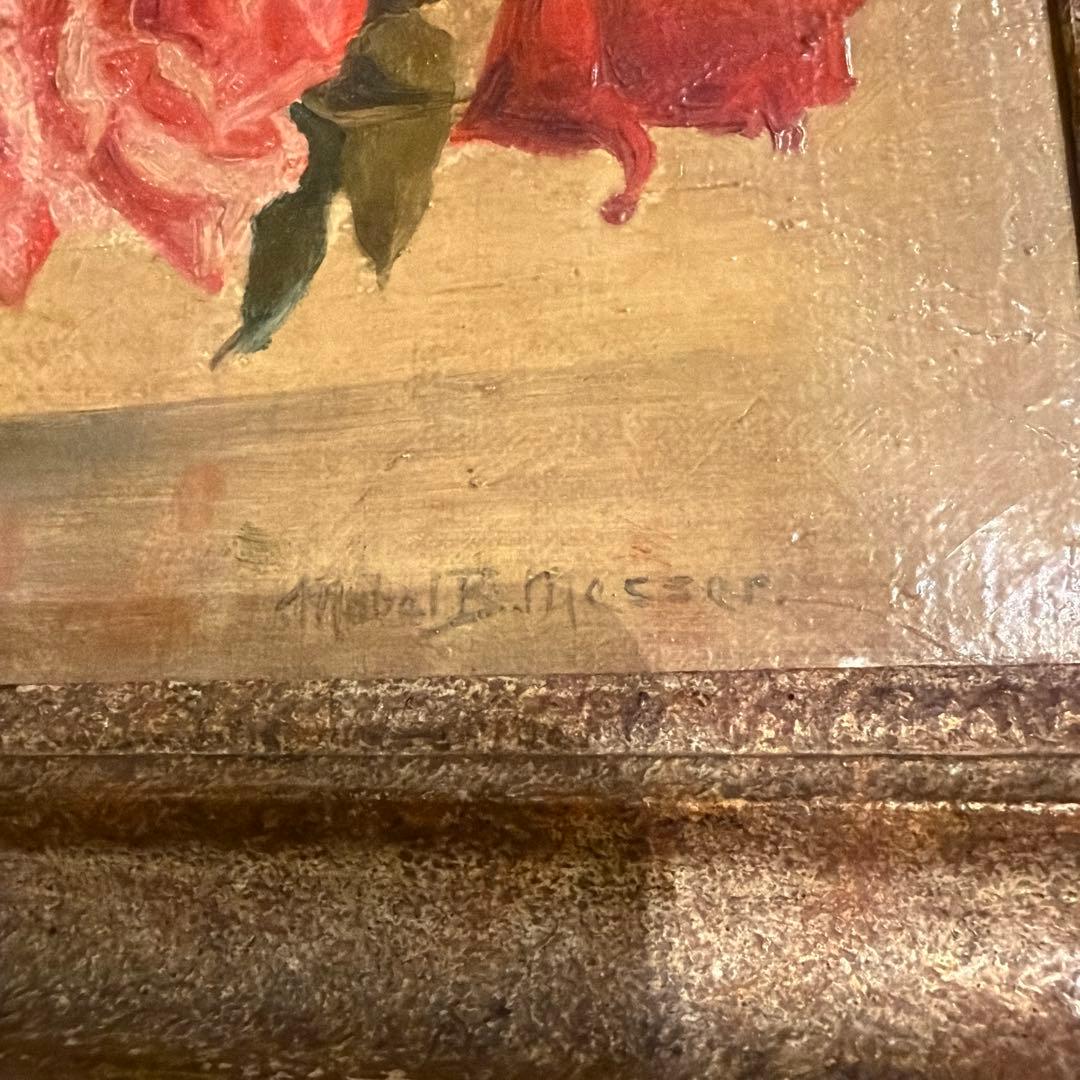 アンティーク油絵 絵画 作家 画家 フレーム 額装 - メルカリ