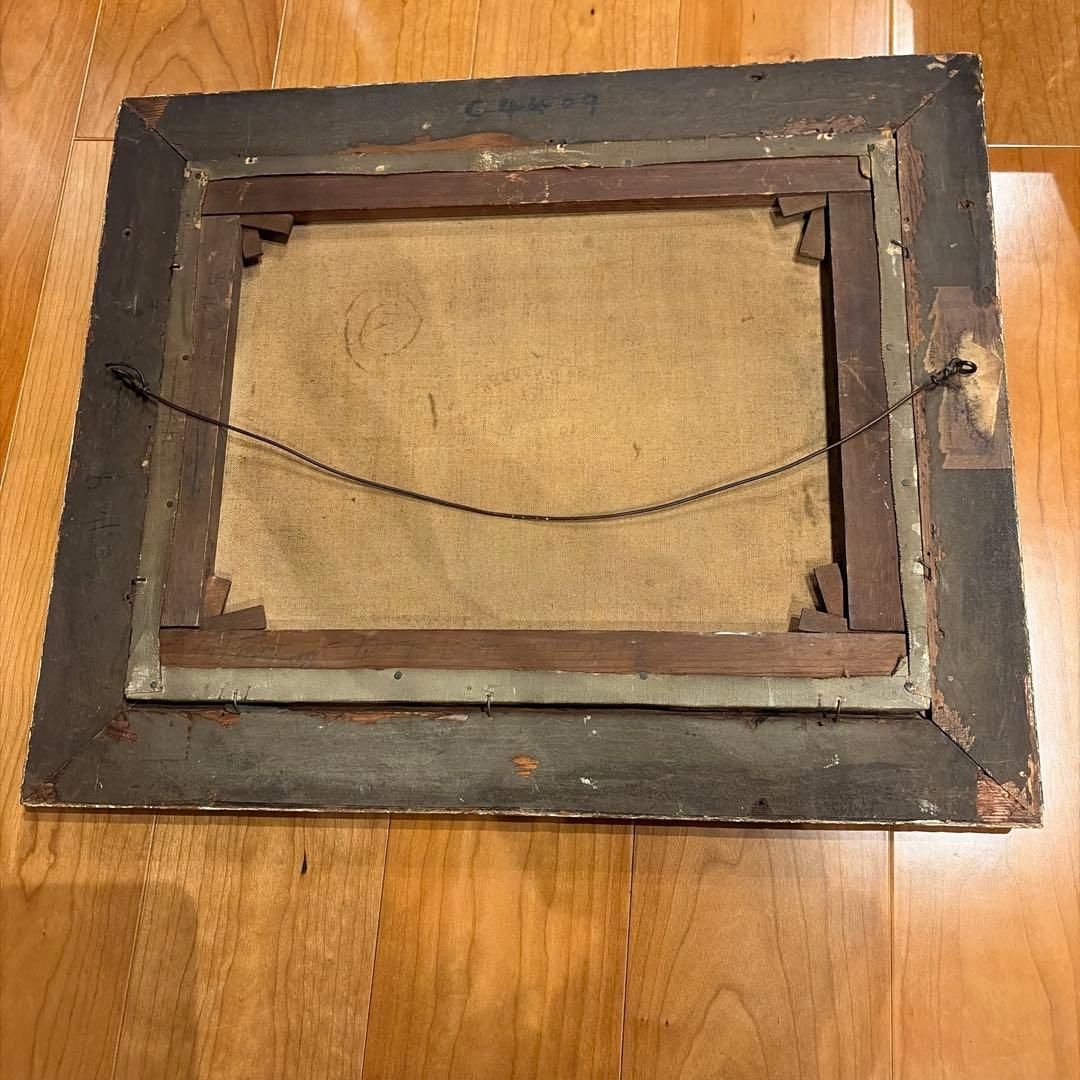 アンティーク油絵 絵画 作家 画家 フレーム 額装 - メルカリ
