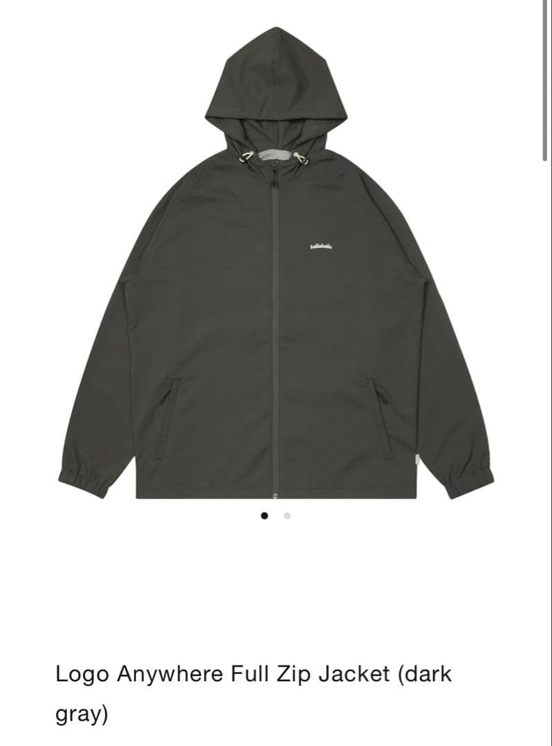 Logo Anywhere Full Zip Jacket (ダークグレー)